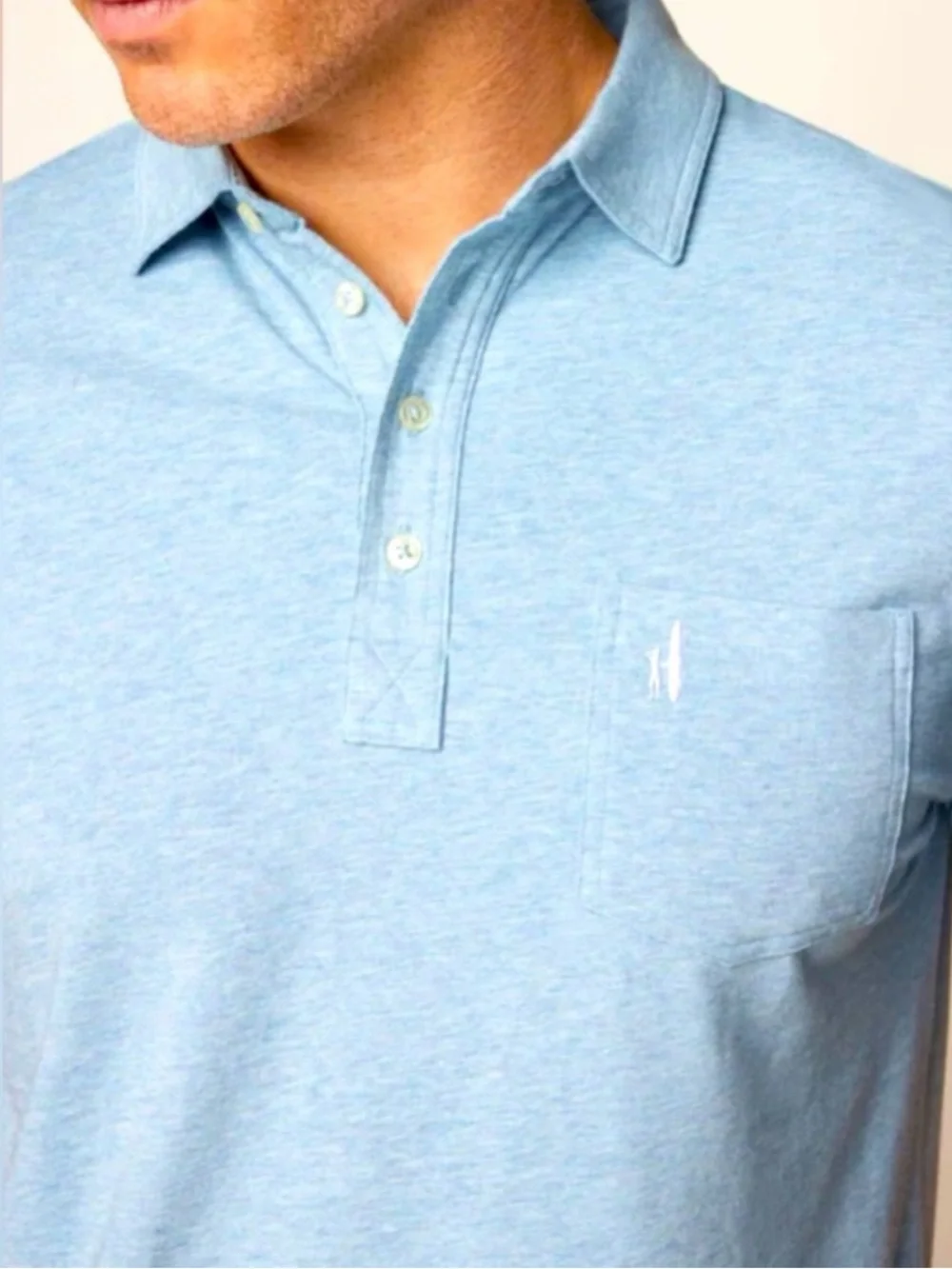Johnnie-O Hangin Out Men's Cove Heathered Original Polo - Picture 13 of 14